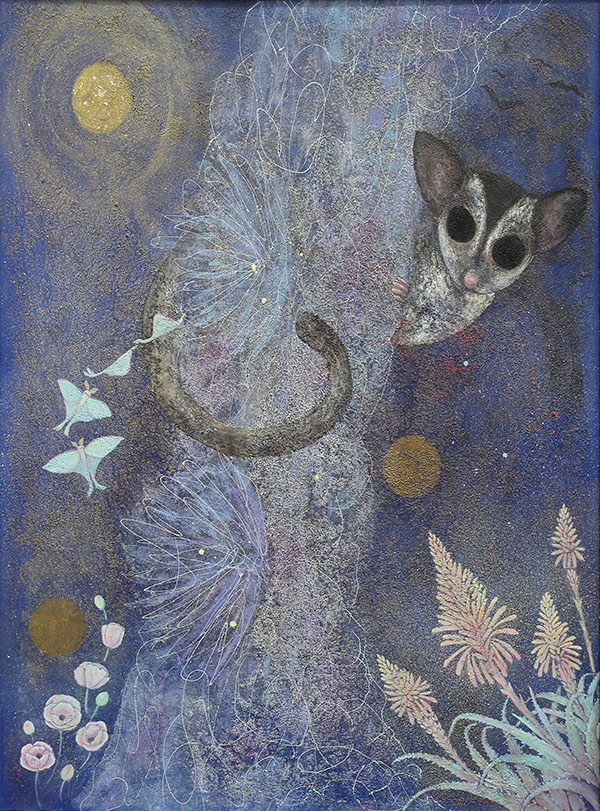 第72回 光陽展　会員　浜本 典子　（ﾊﾏﾓﾄ ﾉﾘｺ）　　夜の扉　（油）　F100